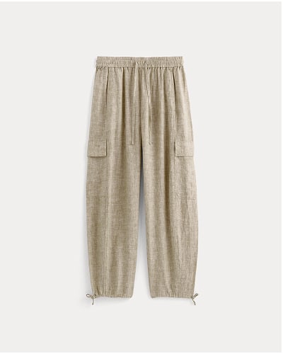 [Image]The Cargo Curve Pant in Linen | Cornstalk Chambray