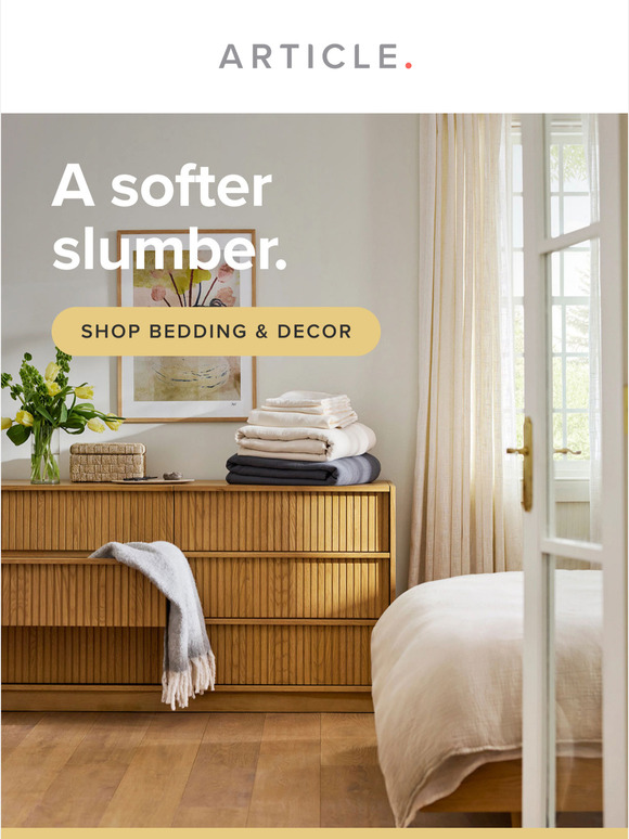 Sink into bedding and decor