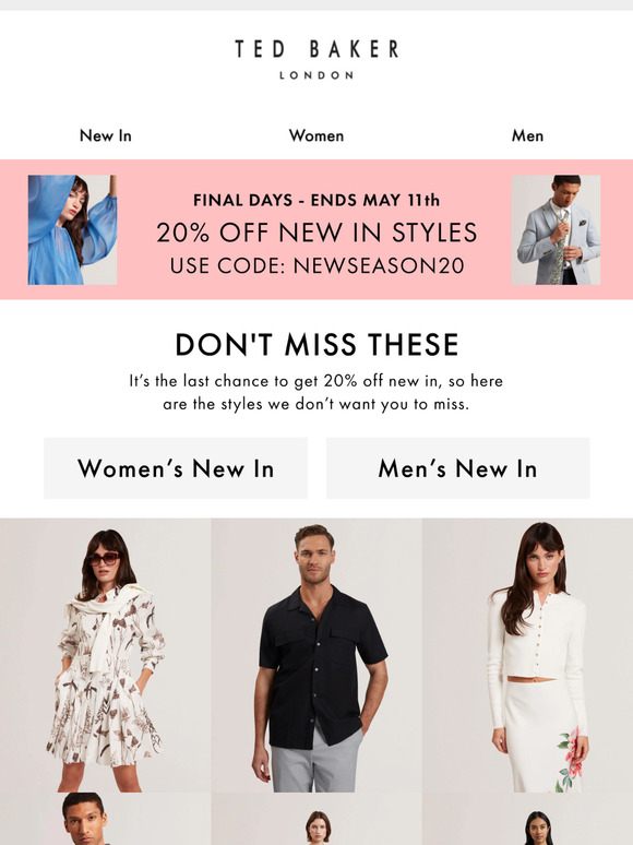 LAST 48 HOURS: 20% Off New In