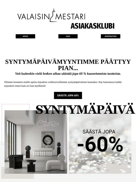 Syntymäpäiväjuhlat päättyvät pian