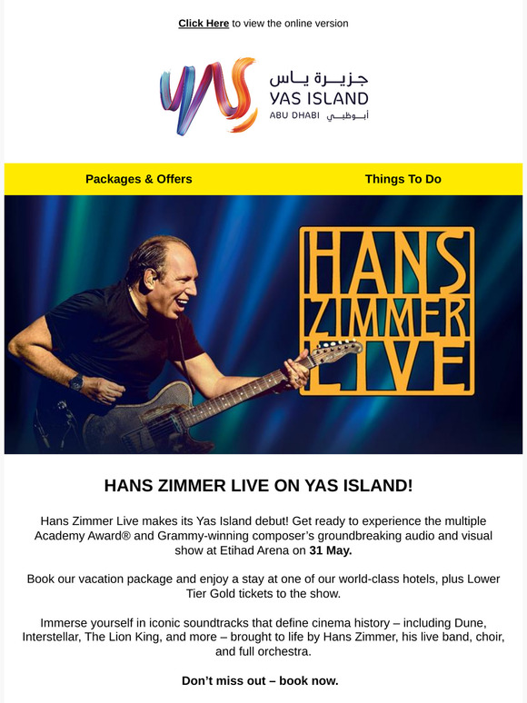 Hans Zimmer Live on Yas Island!