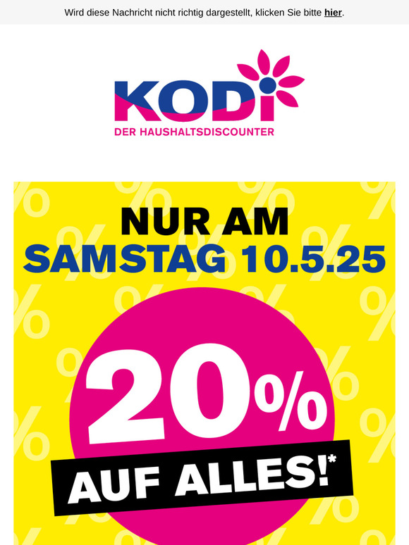 20% AUF ALLES! 🎉
