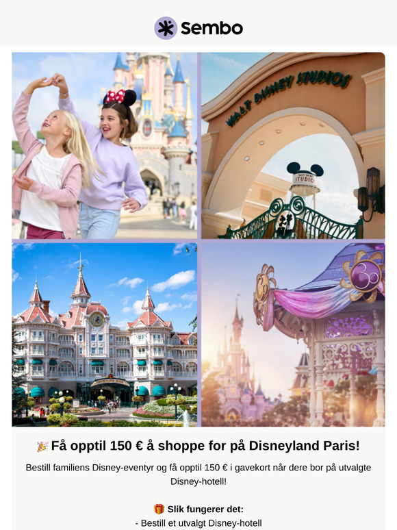 Bestill nå og få opptil 150 EUR i gavekort på Disney-hotell 🇫🇷🎢
