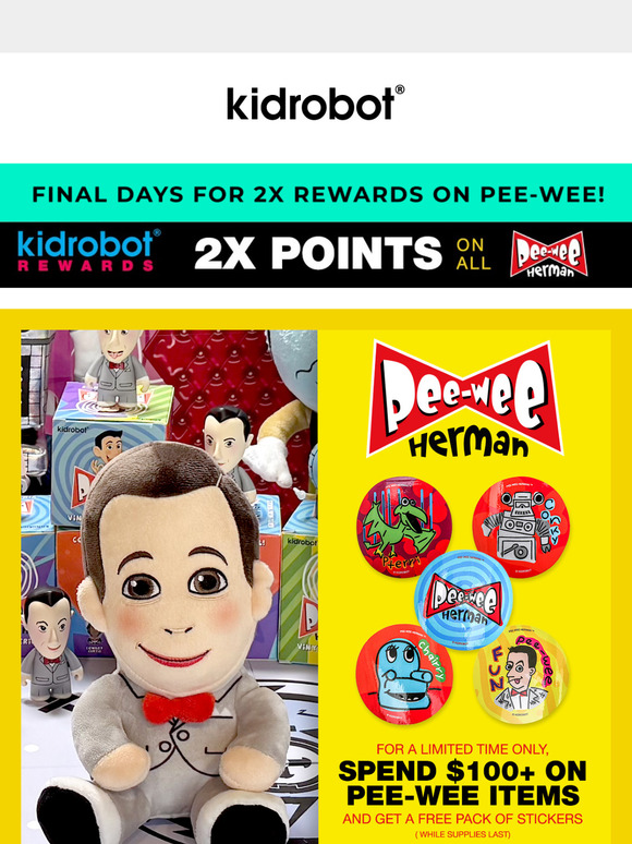 Last Chance for 2x Points on Pee-wee! 🎉