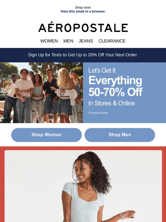 50–70% OFF + Buy 1 Get 1 Jeans & Shorts?! Let’s gooo!