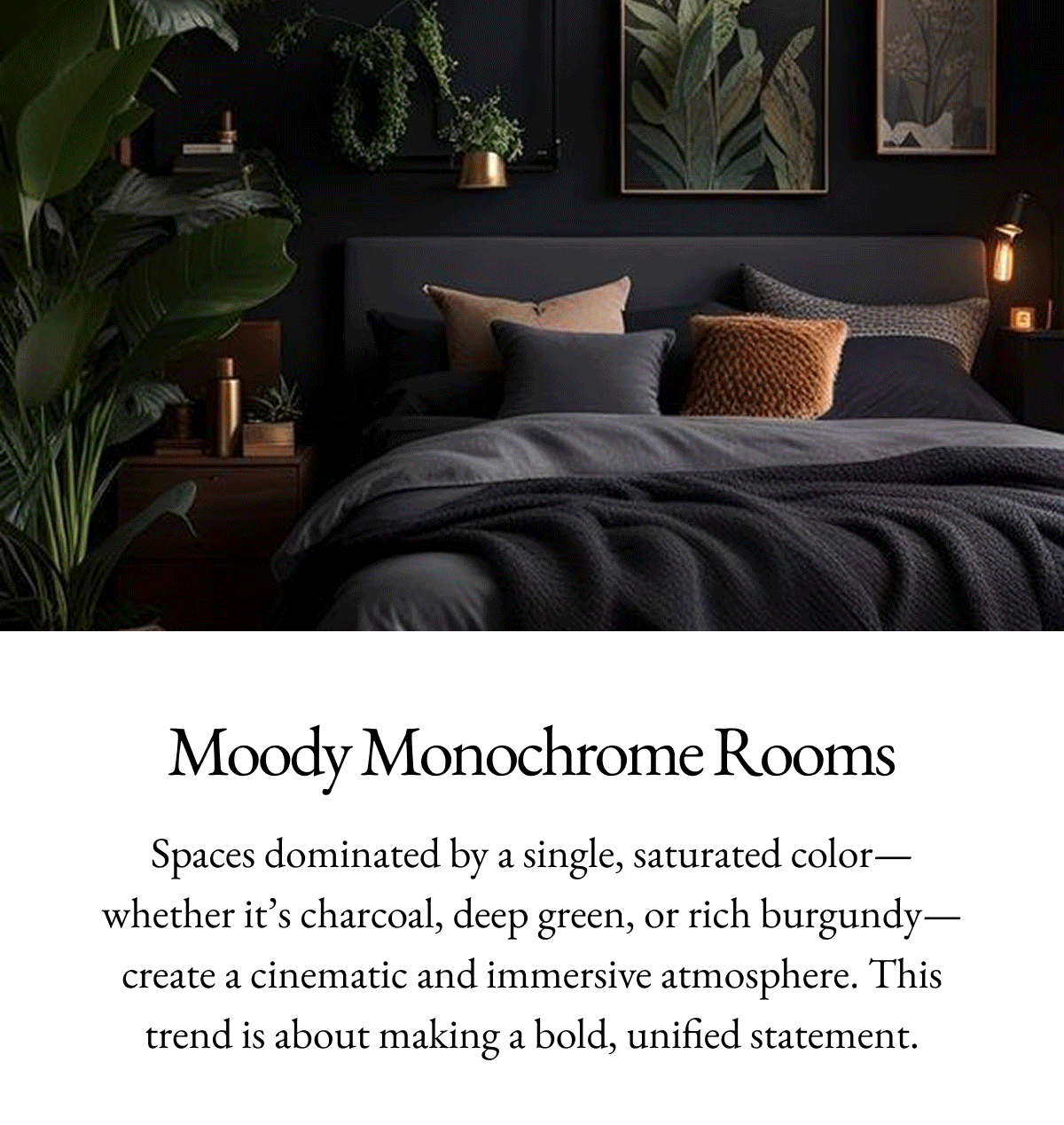 Moody Monochrome Rooms