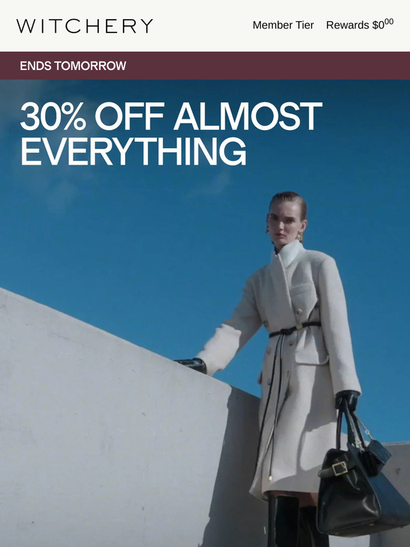30% Off Almost Everything Ends Tomorrow