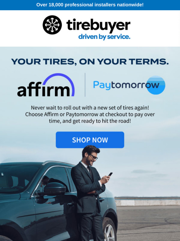 Upgrade Your Tires Now, Pay Later! 🛞