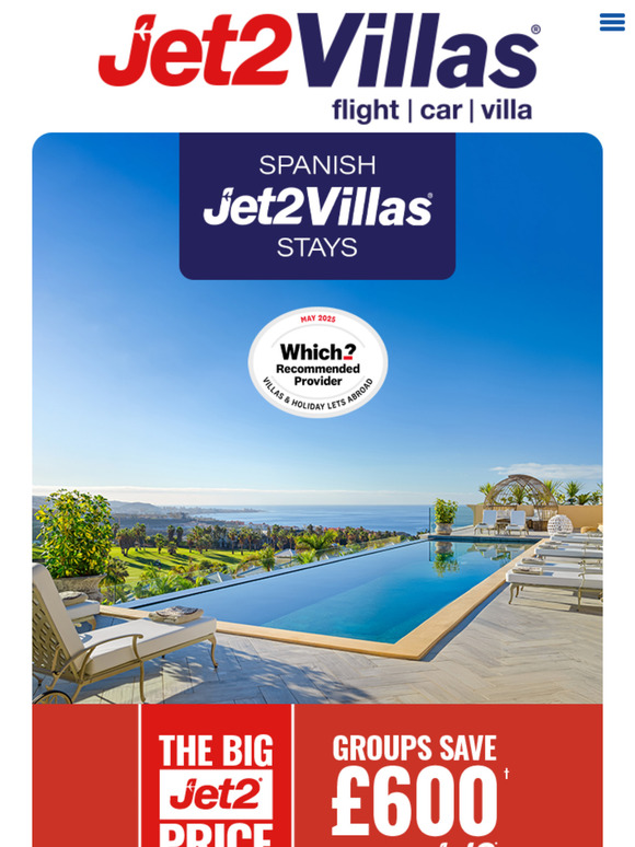 Spanish Jet2Villas stays