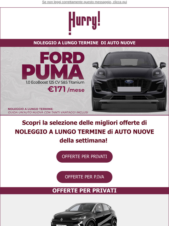 🚘HURRY! Noleggio | Le MIGLIORI OFFERTE della settimana 🚘 Scopri tutte le auto a noleggio a prezzi scontati!
