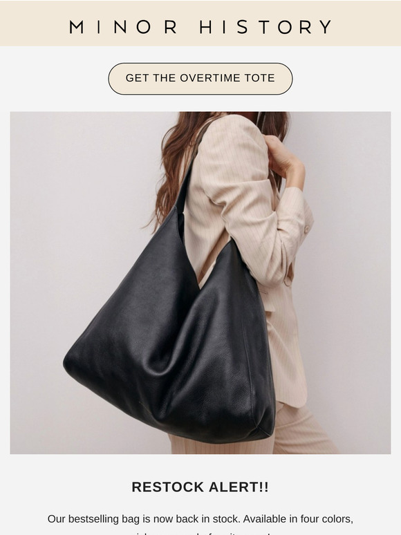 Don’t Miss the Overtime Tote Restock!