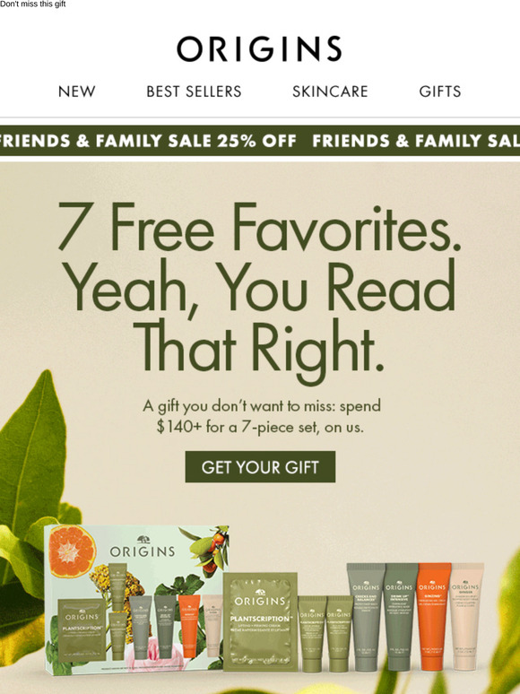 Enjoy a FREE 7-piece set 💚