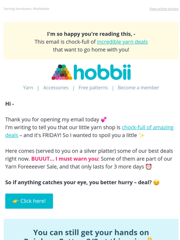 🧶 Do you love a good deal?