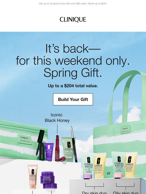 Big news, Spring Gift is BACK 😍 This weekend only.