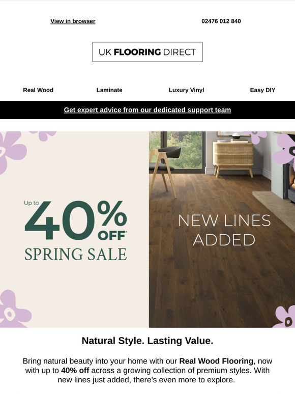 Timeless Real Wood. Now at Unmissable Prices.