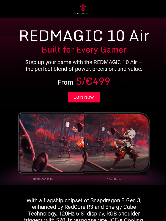 🎮 Game Like a Pro for Less with REDMAGIC 10 Air