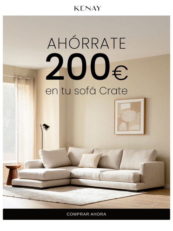 Ahórrate 200€ en tu sofá Crate 🏷️