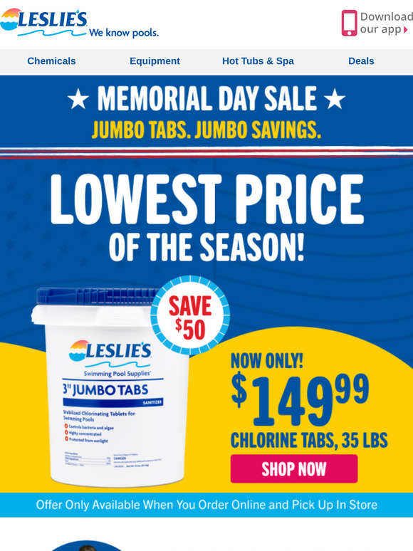 Dreaming of Summer? $50 OFF 35lb Tabs! ❄️