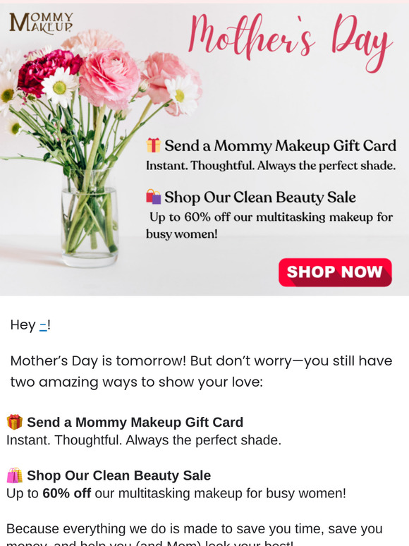 ⏰ Mother’s Day: You Still Have Time (But Not Much!)