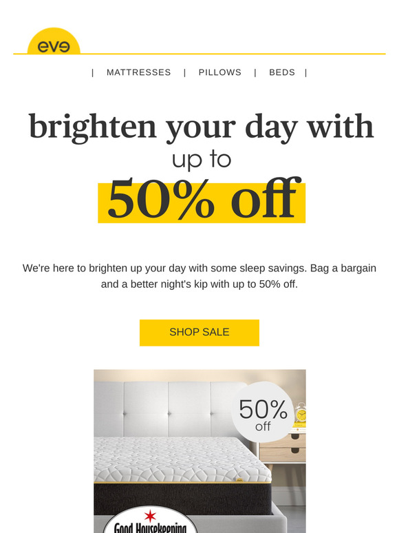 brighten your day with up to 50% off