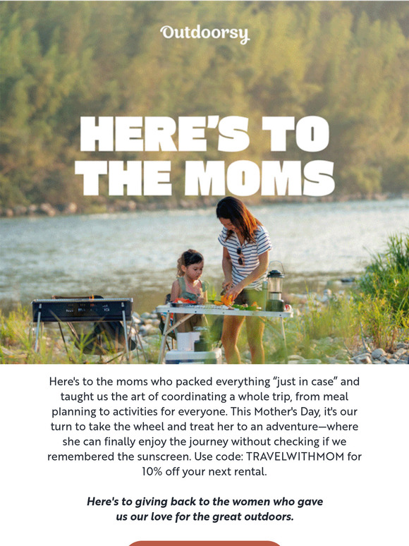 Mom deserves better than "sorry, we're booked" 🏕️