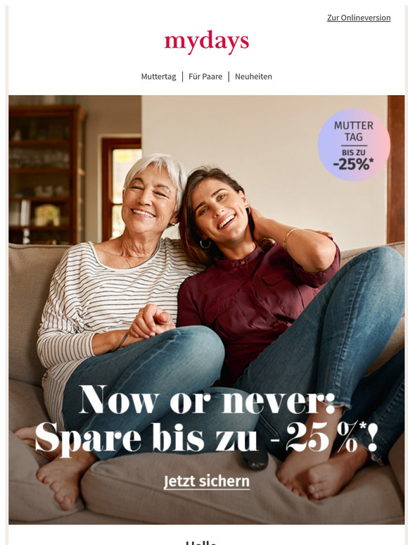 💐Jetzt noch schnell Muttertags-Rabatt sichern