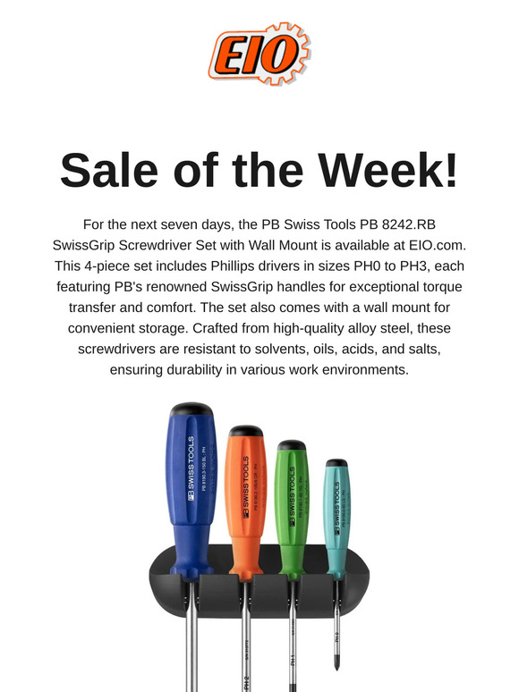 🛠️ PB Swiss Tools PB 8242.RB SwissGrip Screwdriver Set – One Week Only!