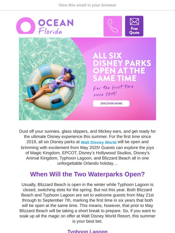 All Disney Parks Open in 2025 🎉