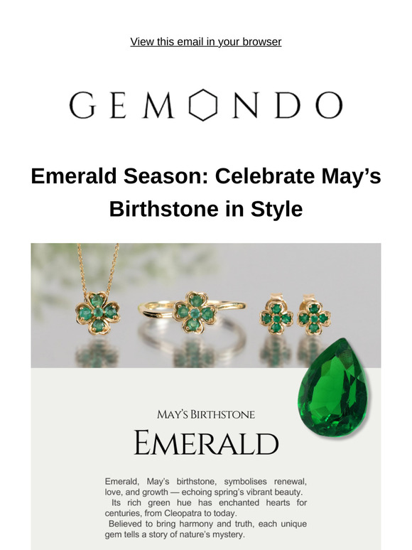 Born in May? Shine with Emerald’s Timeless Elegance💚