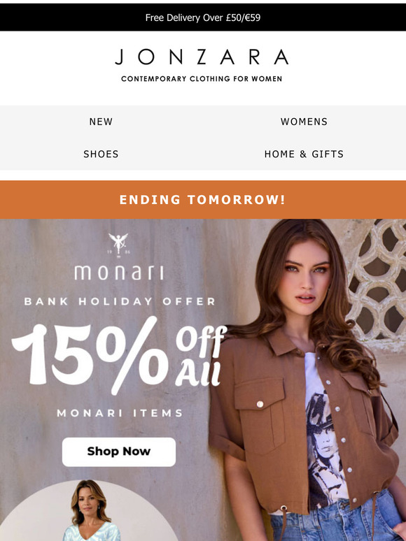 15% Monari Promotion Ends Tomorrow