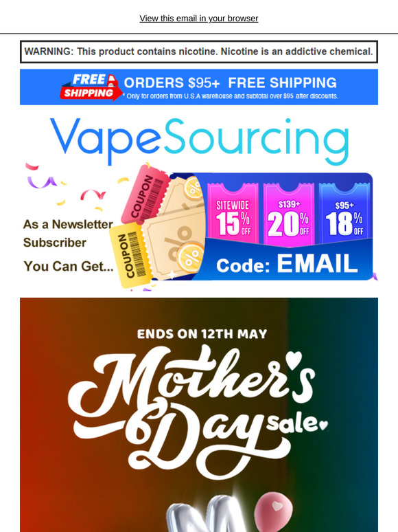 👸💐Mother's Day Sale: $99-$20, $169-$40 + Free Shipping