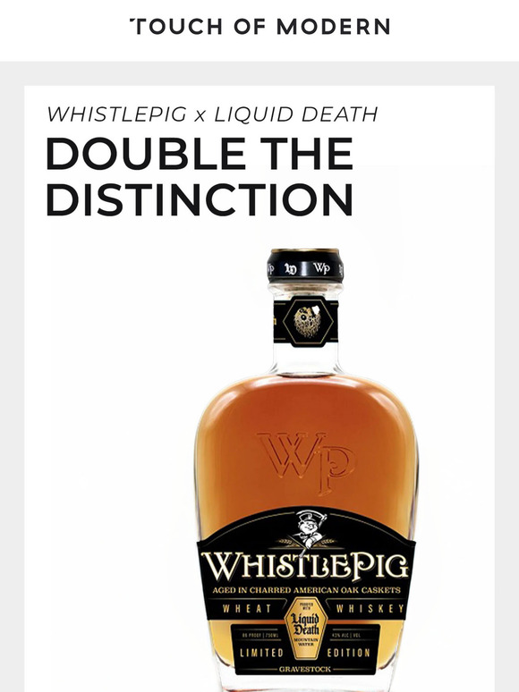 A WhistlePig x Liquid Death Collab