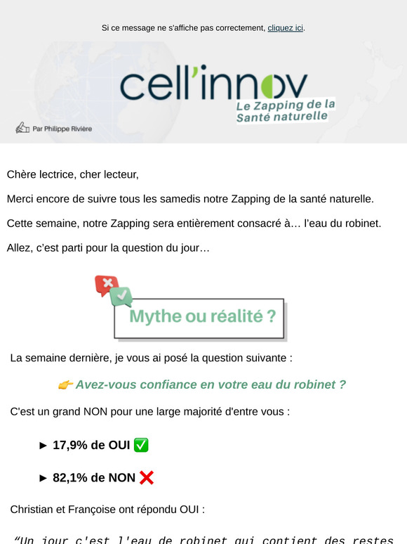L’eau du robinet, bonne ou mauvaise ?