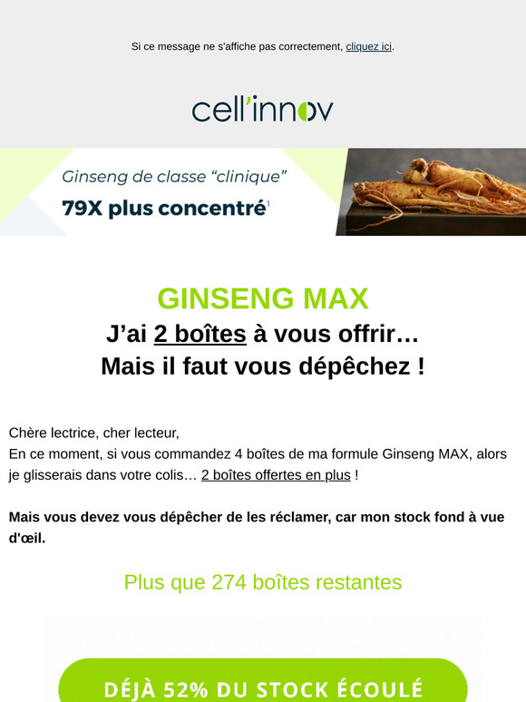 Alerte logistique : plus que 274 boîtes restantes