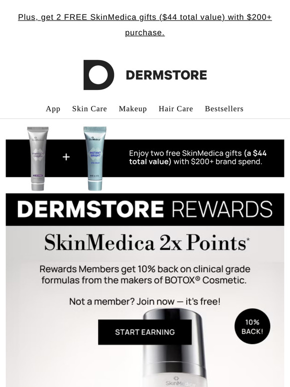 Earn 2x points on SkinMedica — ends soon!