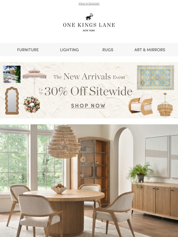 Up to 30% Off: New Furniture Just Dropped