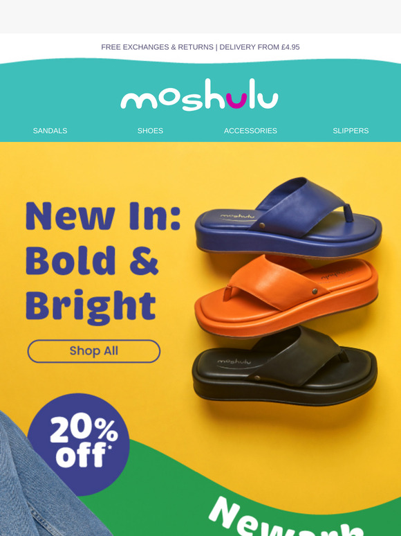New In: Bright, Comfy Sandals, Now 20% Off!
