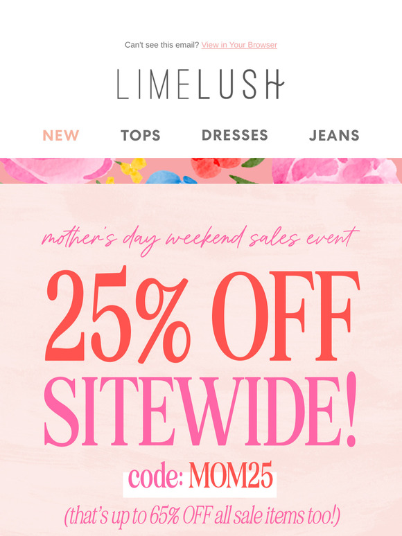 From Us, to YOU 🌸 25% OFF Everything!!!