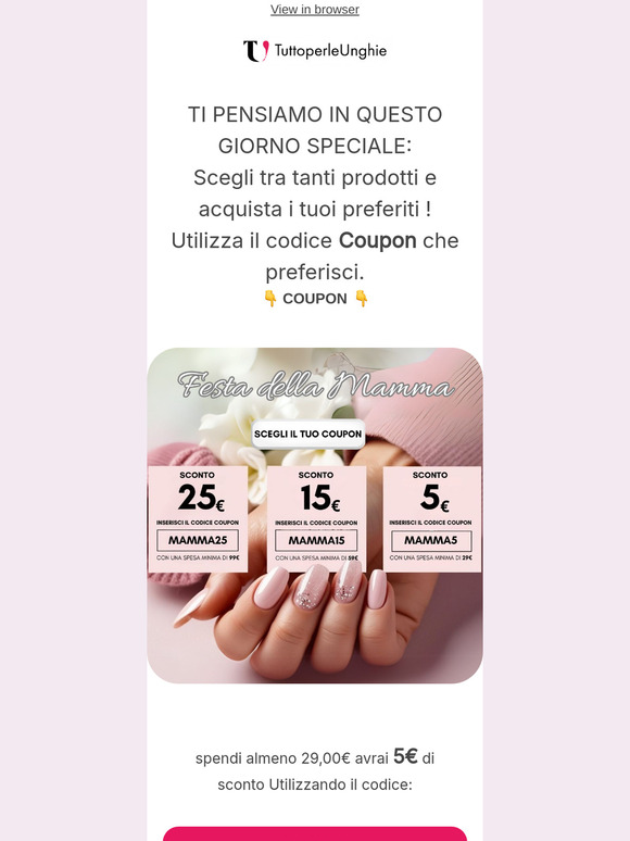 🌼 Auguri Mamma: per te 3 Coupon da scegliere, entra e scopri 😍