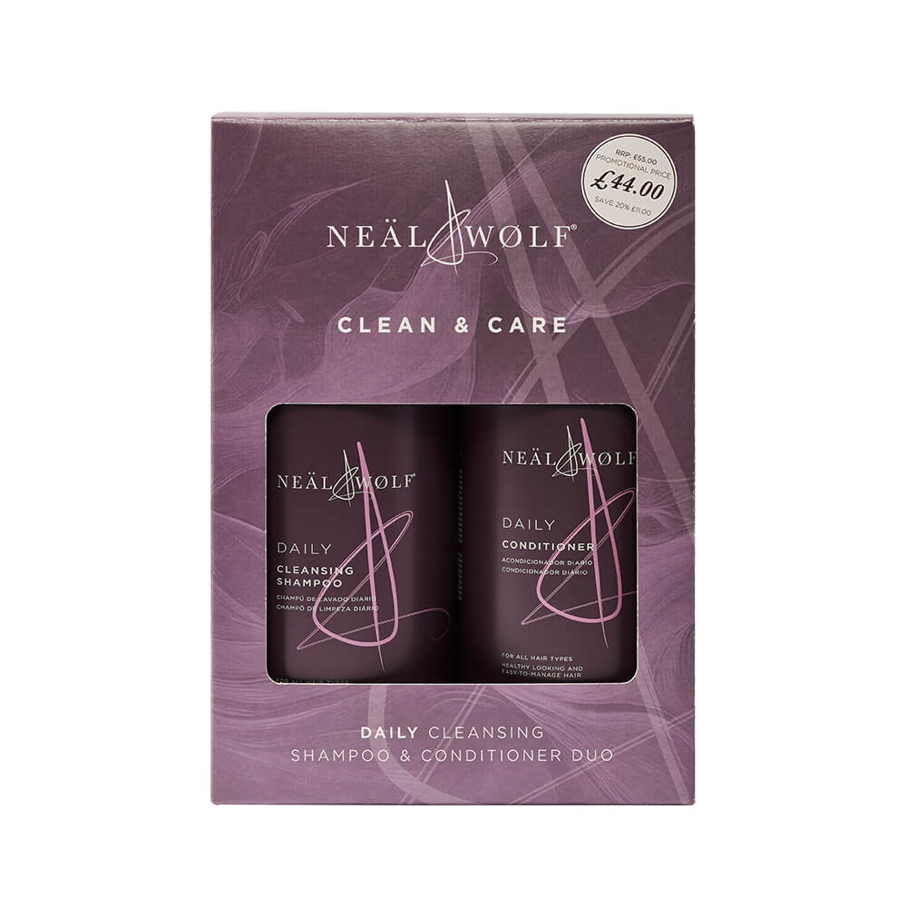 Image of Neal & Wolf Clean & Care Daily Shampoo & Conditioner 950ml Duo