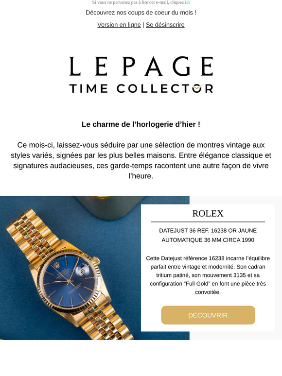 Quand le passé rattrape l’heure : les vintages de mai ⌚