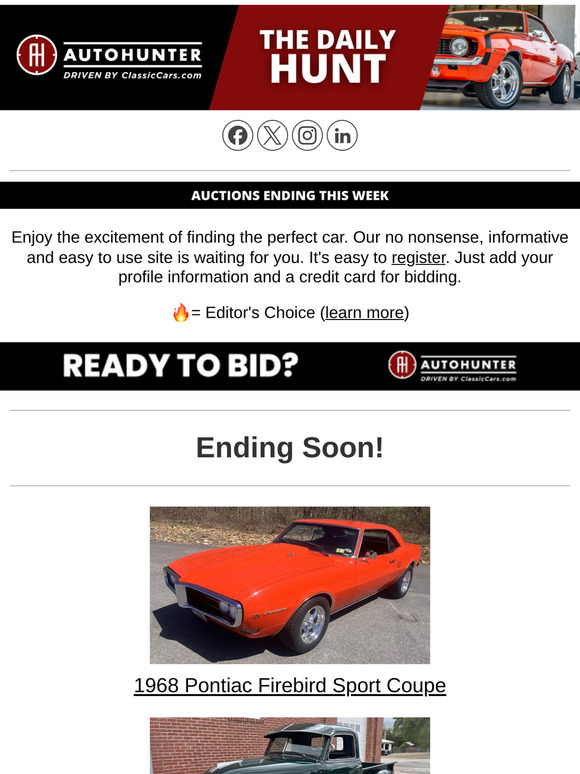 Daily Hunt: All auctions ending this week. 👇 Check them out below!