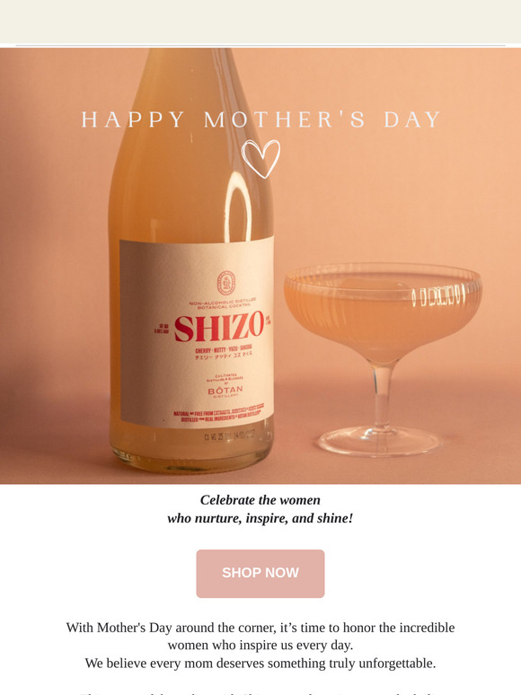 Mother's Day with the Refined Taste of Shizo