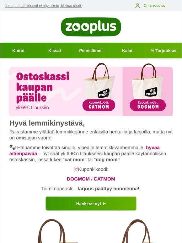 Hyvää äitienpäivää: Ostoskassi kaupan päälle🐾❤️