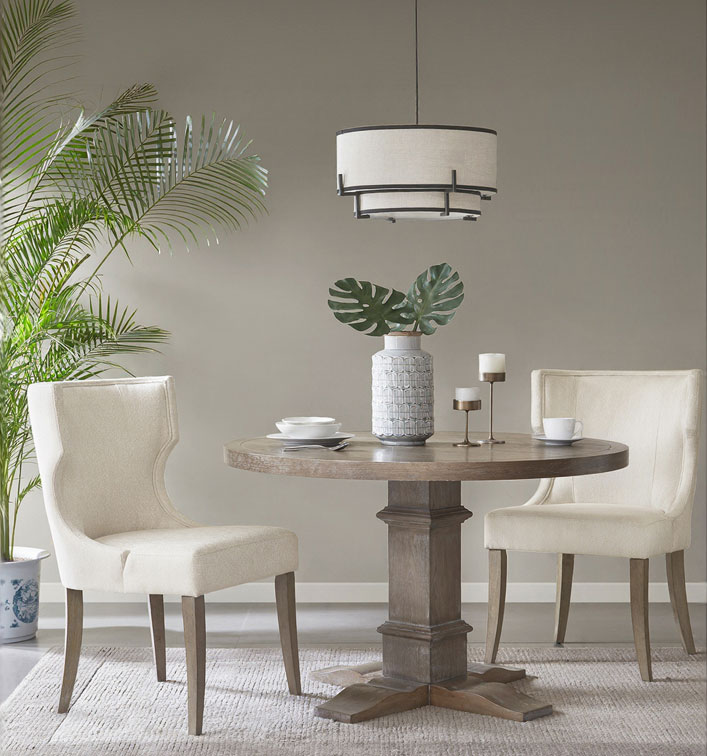 Carson Upholstered Wingback Dining Chair Set of 2. Click to shop.