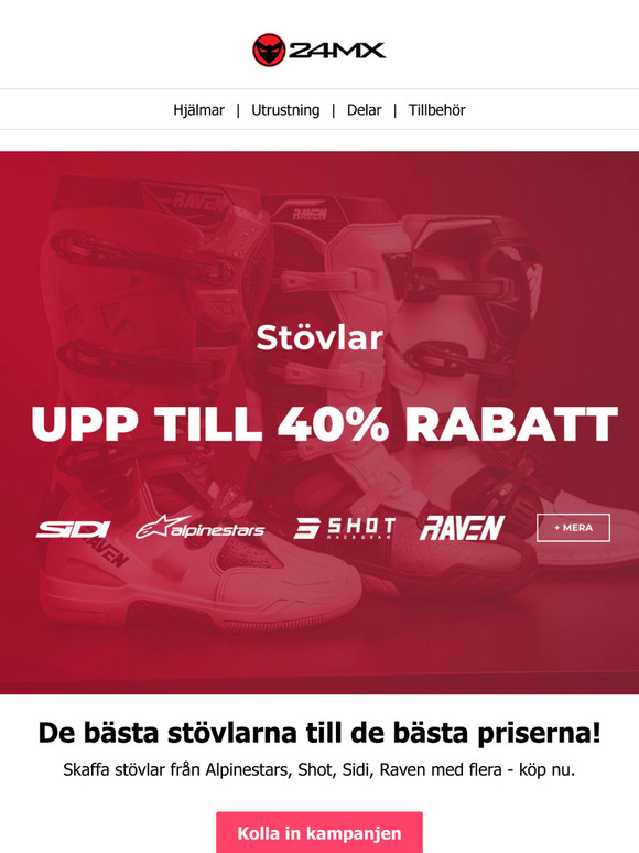 Upp till 40% rabatt på crosstövlar