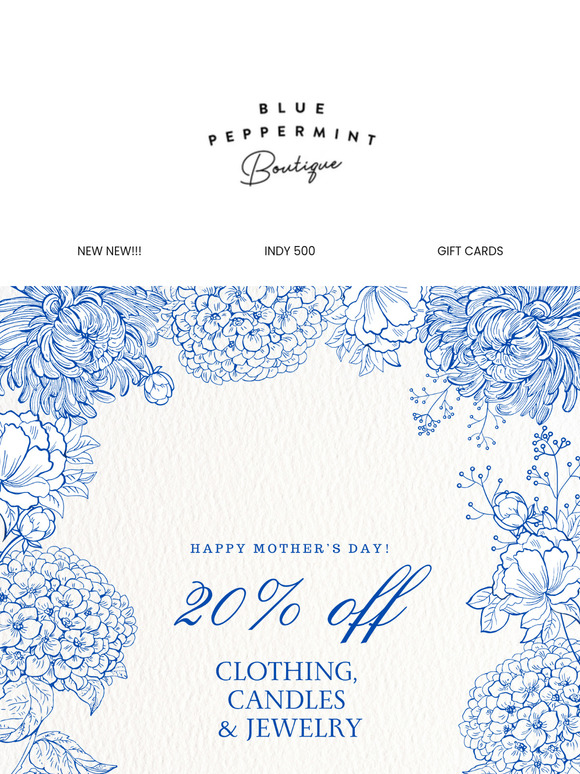 20% off Clothing, Candles & Jewelry!