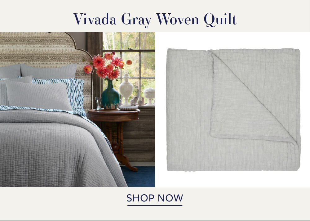 Vivada Light Gray Woven Quilt