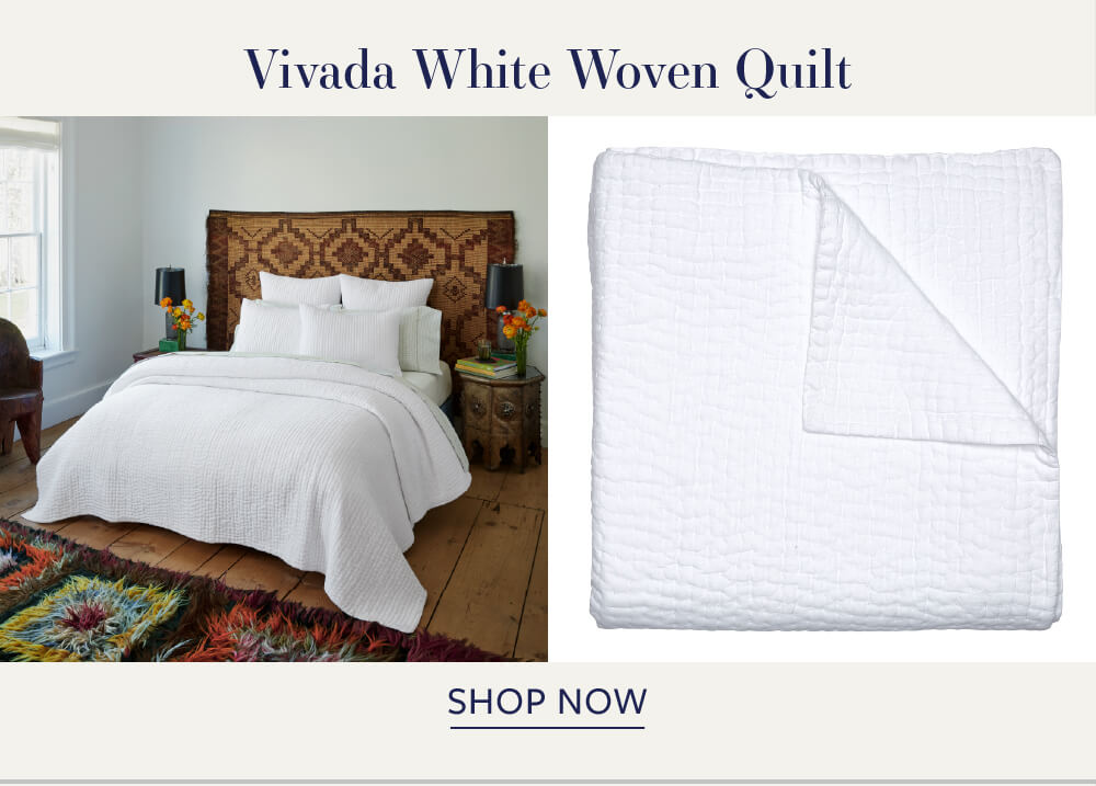 Vivada White Woven Quilt
