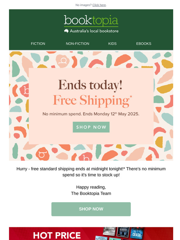 🕒 Last Chance: Free shipping ends today!*